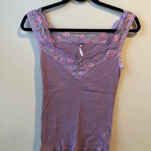 Free People purple floral tank